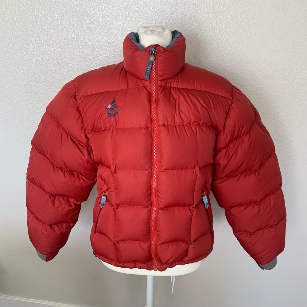 Isis red goose down puffer size 8